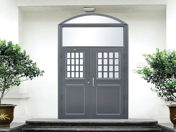 氟碳喷涂楼寓门（棕色）