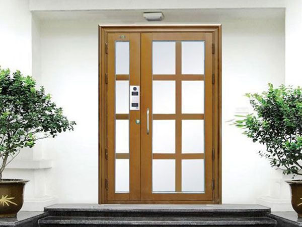 氟碳喷涂楼寓门（棕色）